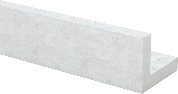 Mimari 6063 Alüminyum 90 Derece Köşebent, 1/8" Duvar Kalınlığı, 1/2“ Yükseklik x 5/8” Dış Genişlik, 4 Fit Uzunluk
