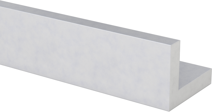 Mimari 6063 Alüminyum 90 Derece Köşebent, 1/8" Duvar Kalınlığı, 1/2“ Yükseklik x 5/8” Dış Genişlik, 4 Fit Uzunluk