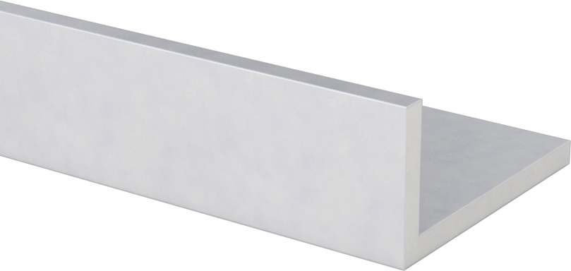 Mimari 6063 Alüminyum 90 Derece Köşebent, 1/8" Duvar Kalınlığı, 3/4“ Yükseklik x 1-1/2” Dış Genişlik, 2 Ayak Uzunluk