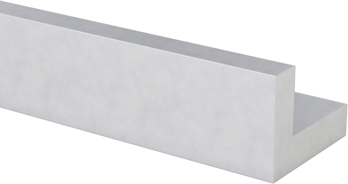 Mimari 6063 Alüminyum 90 Derece Köşebent, 1/8" Duvar Kalınlığı, 3/8“ Yükseklik x 1/2” Dış Genişlik, 8 Fit Uzunluk