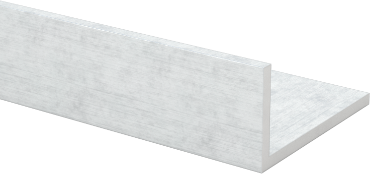 Mimari 6063 Alüminyum 90 Derece Köşebent, 1/16" Duvar Kalınlığı, 1/2“ Yükseklik x 1” Dış Genişlik, 4 Fit Uzunluk