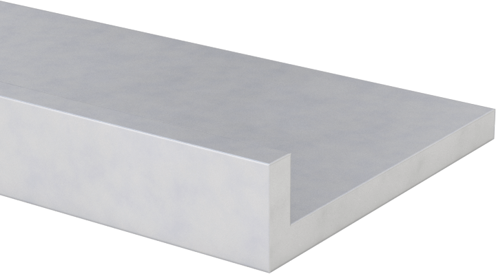 Mimari 6063 Alüminyum 90 Derece Köşebent, 1/8" Duvar Kalınlığı, 3/8“ Yükseklik x 1-1/2” Genişlik Dış, 4 Fit Uzunluk