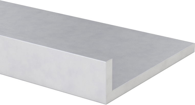 Mimari 6063 Alüminyum 90 Derece Köşebent, 1/8" Duvar Kalınlığı, 1/2“ Yükseklik x 2” Genişlik Dış, 2 Ayak Uzunluk