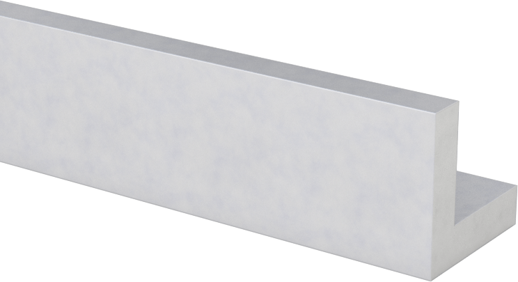 Mimari 6063 Alüminyum 90 Derece Köşebent, 1/8" Duvar Kalınlığı, 1/2“ Yüksek x 1/2” Dış Genişlik, 8 Fit Uzunluk