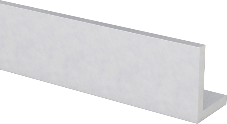 Mimari 6063 Alüminyum 90 Derece Köşebent, 1/16" Duvar Kalınlığı, 1/2“ Yükseklik x 3/8” Dış Genişlik, 4 Fit Uzunluk