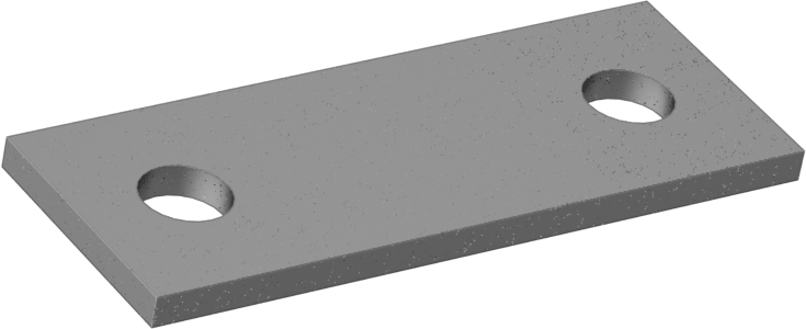1/4"-20 Diş Boyutu için Plaka, 1-1/8" İç Çaplı Çelik U-Cıvata