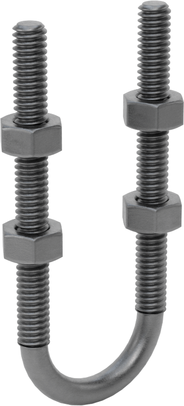 Çelik U-Cıvata, 1/4"-20 Diş Boyutu, 7/8" ID