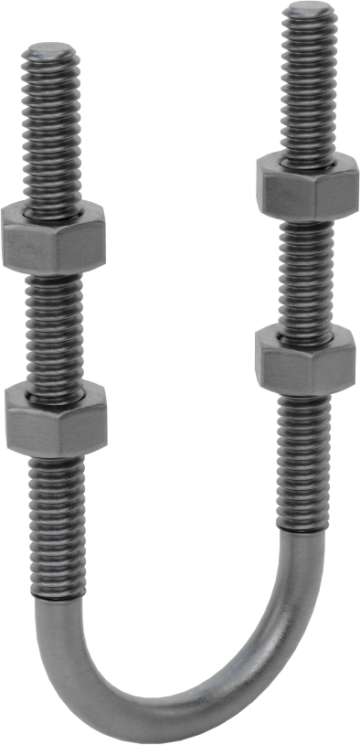 Çelik U-Cıvata, 1/4"-20 Diş Boyutu, 1-1/8" ID