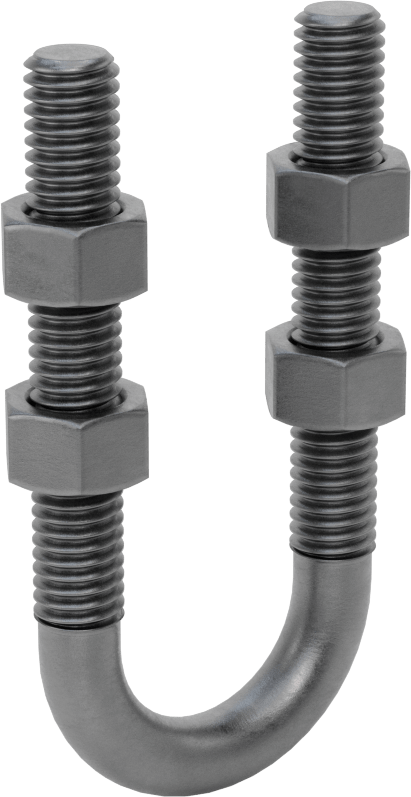 Çelik U-Cıvata, 3/8"-16 Diş Boyutu, 15/16" ID