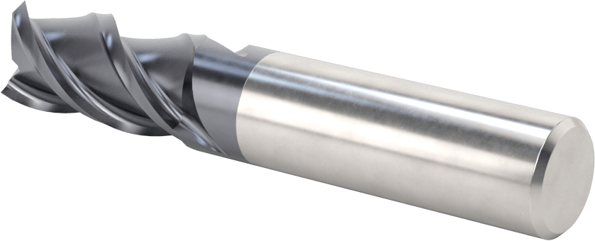 Paslanmaz Çelik ve Titanyum için Karbür Kare Freze Ucu, TiAlN Kaplamalı, 5/8" Freze Çapı, 1-1/4" Kesme Uzunluğu