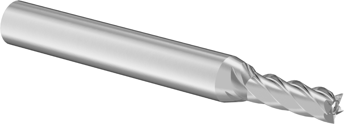 Paslanmaz Çelik ve Titanyum için Karbür Kare Freze Ucu, AlTiN Kaplamalı, 4 mm Freze Çapı, 12 mm Kesme Uzunluğu