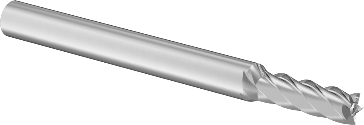 Paslanmaz Çelik ve Titanyum için Karbür Kare Freze Ucu, AlTiN Kaplamalı, 5 mm Freze Çapı, 16 mm Kesme Uzunluğu
