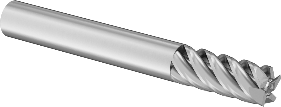 Paslanmaz Çelik ve Titanyum için Karbür Kare Freze Ucu, AlTiN Kaplamalı, 8 mm Freze Çapı, 21 mm Kesme Uzunluğu
