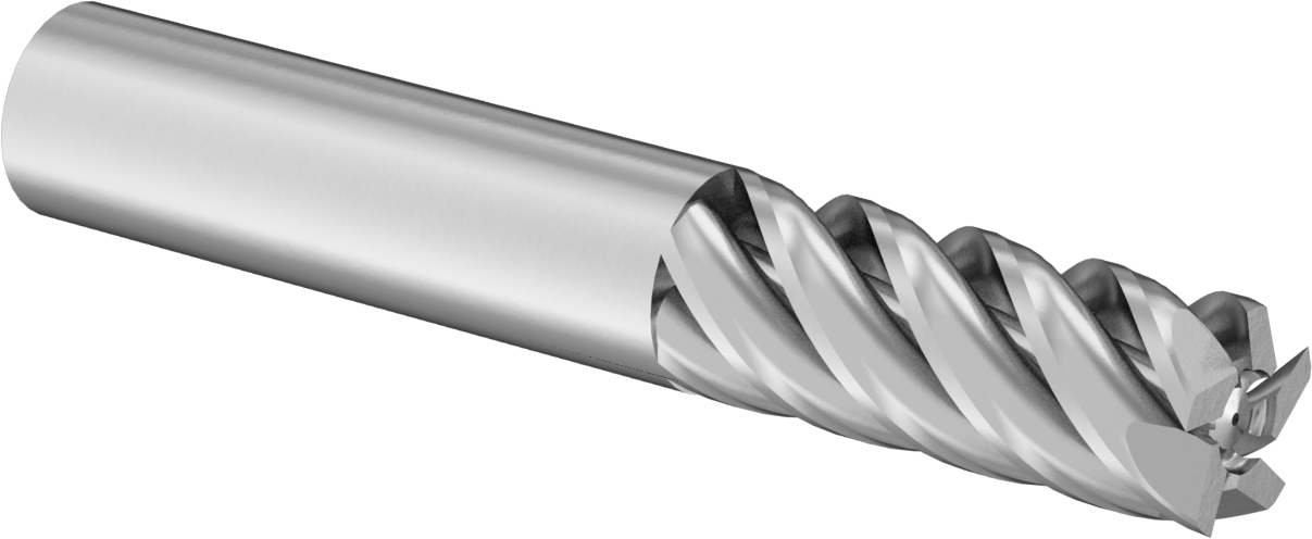 Paslanmaz Çelik ve Titanyum için Karbür Kare Freze Ucu, AlTiN Kaplamalı, 12 mm Freze Çapı, 32 mm Kesme Uzunluğu