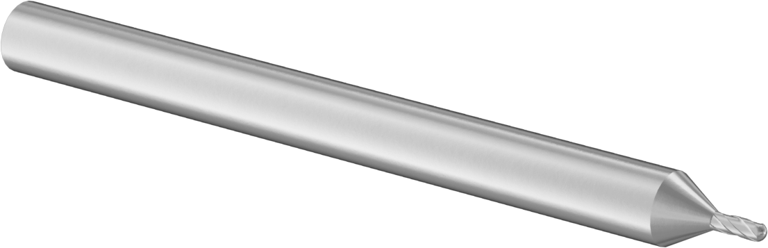 Karbür Küresel Uçlu Freze, Minyatür, TiN Kaplamalı, 3 Yiv, 1/32" Freze Çapı