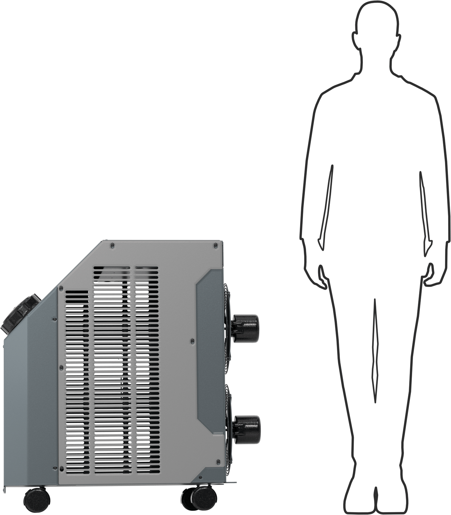 Hassas Sıvı Soğutucu, 240V AC, 24000 Btu/saat Soğutma Kapasitesi