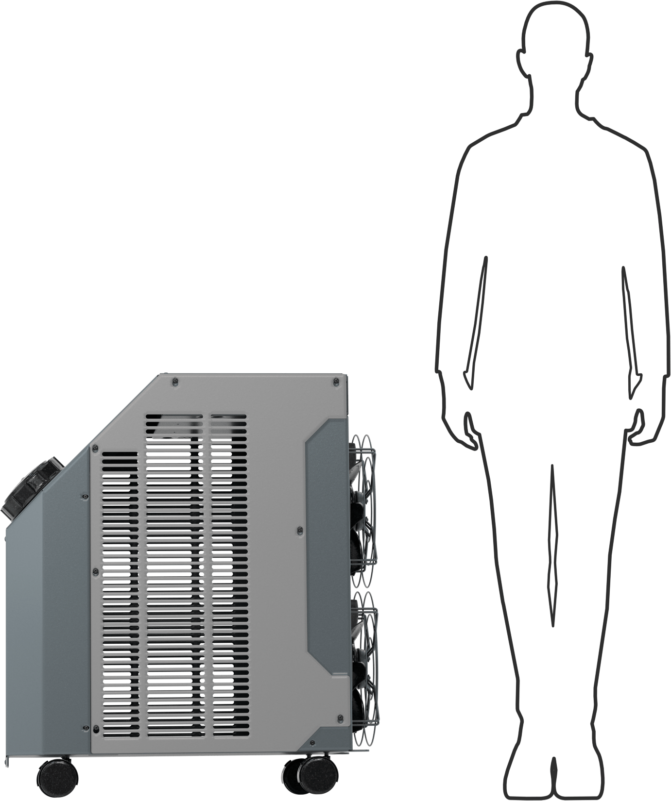 Hassas Sıvı Soğutucu, 240V AC, 36000 Btu/saat Soğutma Kapasitesi