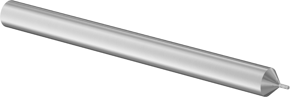 Karbür Küresel Uçlu Freze, Minyatür, TiCN Kaplamalı, 4 Kanallı, 1/64" Freze Çapı