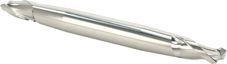 İki Freze Uçlu Karbür Kare Uçlu Freze, Kaplamasız, 2 Yiv, 5/32" Freze Çapı, 2" Toplam Uzunluk