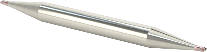İki Freze Uçlu Karbür Kare Uçlu Freze, TiCN Kaplamalı, 2 Yiv, 1/32" Freze Çapı, 1-1/2" Toplam Uzunluk