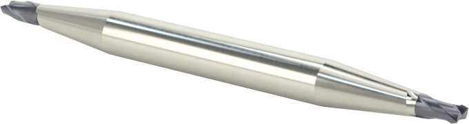 İki Freze Uçlu Karbür Kare Uçlu Freze, AlTiN Kaplamalı, 2 Yiv, 1/16" Freze Çapı, 1-1/2" Toplam Uzunluk