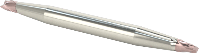 İki Freze Uçlu Karbür Kare Uçlu Freze, TiCN Kaplamalı, 2 Yiv, 5/64" Freze Çapı, 1-1/2" Toplam Uzunluk
