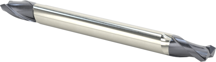 İki Freze Uçlu Karbür Kare Uçlu Freze, AlTiN Kaplamalı, 2 Yiv, 1/8" Freze Çapı, 1-1/2" Toplam Uzunluk
