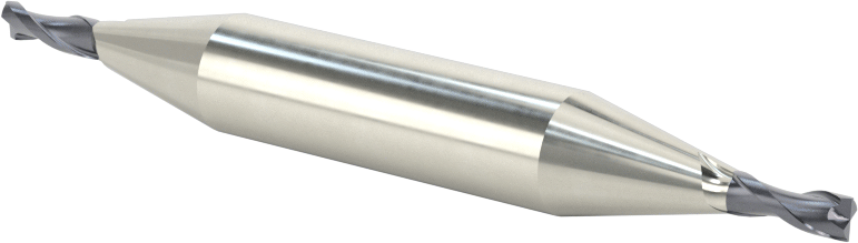 İki Freze Uçlu Karbür Kare Uçlu Freze, TiAlN Kaplamalı, 2 Yiv, 1/8" Freze Çapı, 3-1/16" Toplam Uzunluk