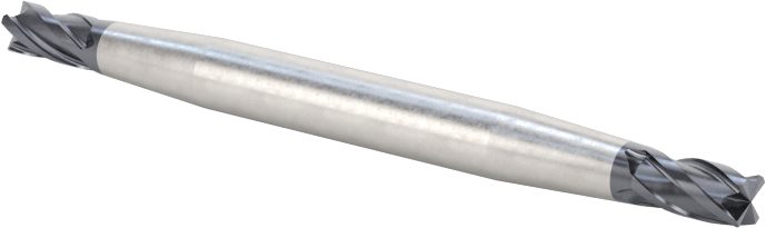 İki Freze Uçlu Karbür Kare Uçlu Freze, TiAlN Kaplamalı, 4 Kanallı, 3/32" Freze Çapı, 1-1/2" Toplam Uzunluk
