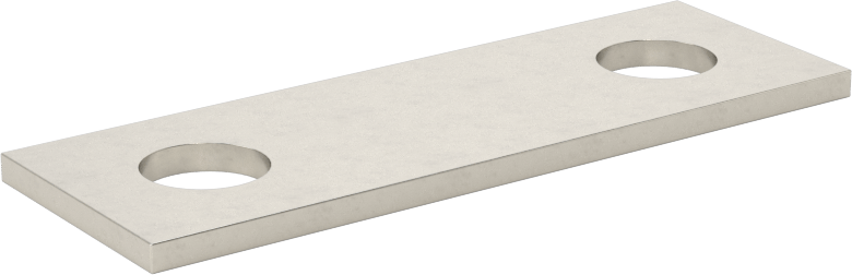 5/16"-18 Dişli Boyutlu Plaka, 1-1/8" İç Çap 304 Paslanmaz Çelik U-Cıvata