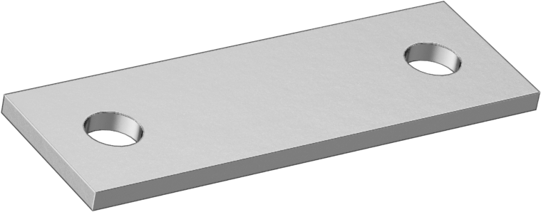 1/4"-20 Diş Boyutu için Plaka, 1-3/8" İç Çap 304 Paslanmaz Çelik U-Cıvata