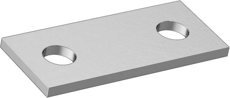 Plaka, 3/8"-16 Diş Boyutu için, 1/8" İç Çap 304 Paslanmaz Çelik U-Cıvata