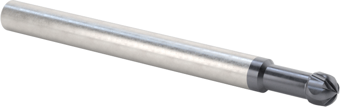 Alt Kesimli Uçlu Freze, 1/8" Freze Çapı, 3/32" Kesme Uzunluğu, 1-1/2" Toplam Uzunluk
