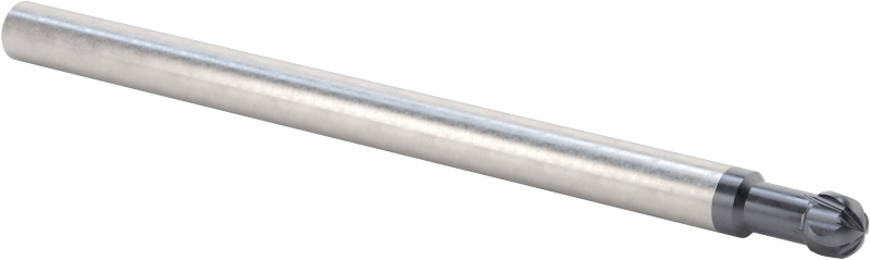 Alt Kesimli Uçlu Freze, 3/16" Freze Çapı, 9/64" Kesme Uzunluğu, 3" Toplam Uzunluk