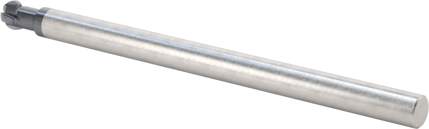 Alt Kesimli Uçlu Freze, 1/4" Freze Çapı, 3/16" Kesme Uzunluğu, 4" Toplam Uzunluk