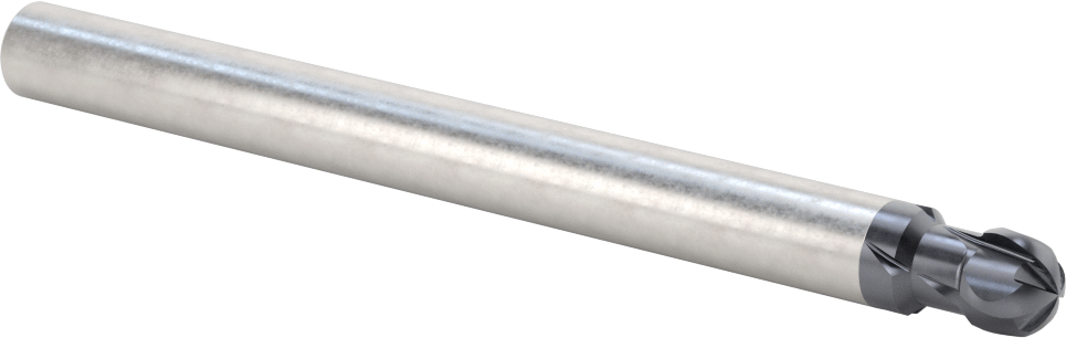 Alt Kesimli Uçlu Freze, 1/2" Freze Çapı, 3/8" Kesme Uzunluğu, 6" Toplam Uzunluk