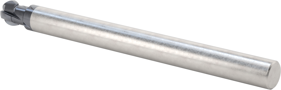 Alt Kesimli Uçlu Freze, 1/2" Freze Çapı, 3/8" Kesme Uzunluğu, 6" Toplam Uzunluk