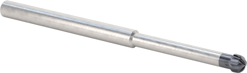 Alt Kesimli Uçlu Freze, 1/4" Freze Çapı, 0,1680" Kesme Uzunluğu, 4" Toplam Uzunluk