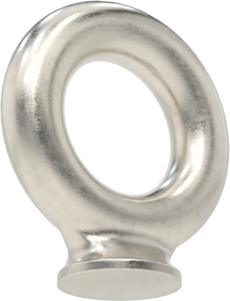 Sabit Kaynaklı Bağlama Halkası, 316 Paslanmaz Çelik, 3/4" İç Genişlik, 1-9/16" Yükseklik