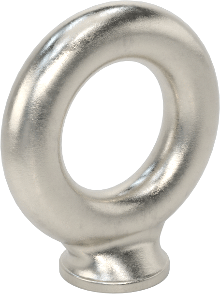 Sabit Kaynaklı Bağlama Halkası, 316 Paslanmaz Çelik, 3/4" İç Genişlik, 1-9/16" Yükseklik