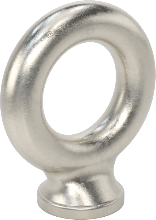 Sabit Kaynaklı Bağlama Halkası, 316 Paslanmaz Çelik, 1-1/2" İç Genişlik, 3-1/4" Yükseklik