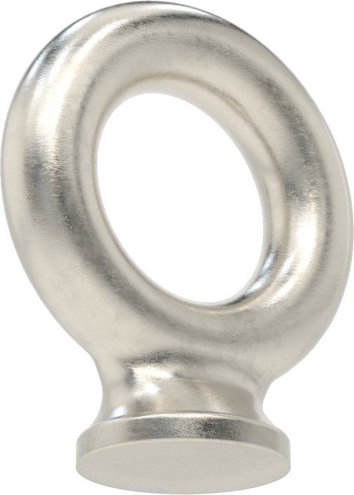 Sabit Kaynaklı Bağlama Halkası, 316 Paslanmaz Çelik, 1-1/2" İç Genişlik, 3-1/4" Yükseklik