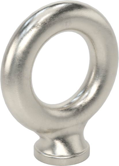 Sabit Kaynaklı Bağlama Halkası, 316 Paslanmaz Çelik, 1/2" İç Genişlik, 1-1/16" Yükseklik