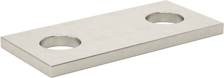 1/4"-20 Diş Boyutu için Plaka, 3/4" İç Çap 304 Paslanmaz Çelik U-Cıvata