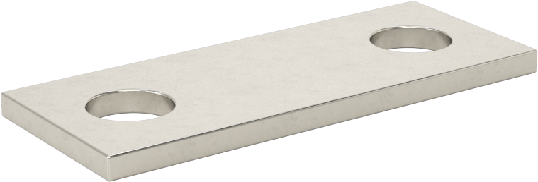 1/4"-20 Diş Boyutu için Plaka, 1" İç Çap 304 Paslanmaz Çelik U-Cıvata
