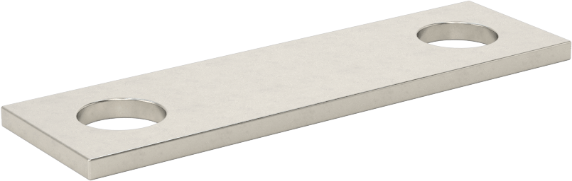 5/16"-18 Dişli Boyutlu Plaka, 1-1/2" İç Çap 304 Paslanmaz Çelik U-Cıvata
