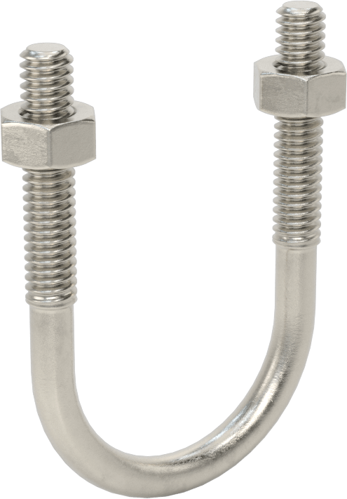 304 Paslanmaz Çelik U Cıvata, 1/4"-20 Diş Boyutu, 1-1/4" ID