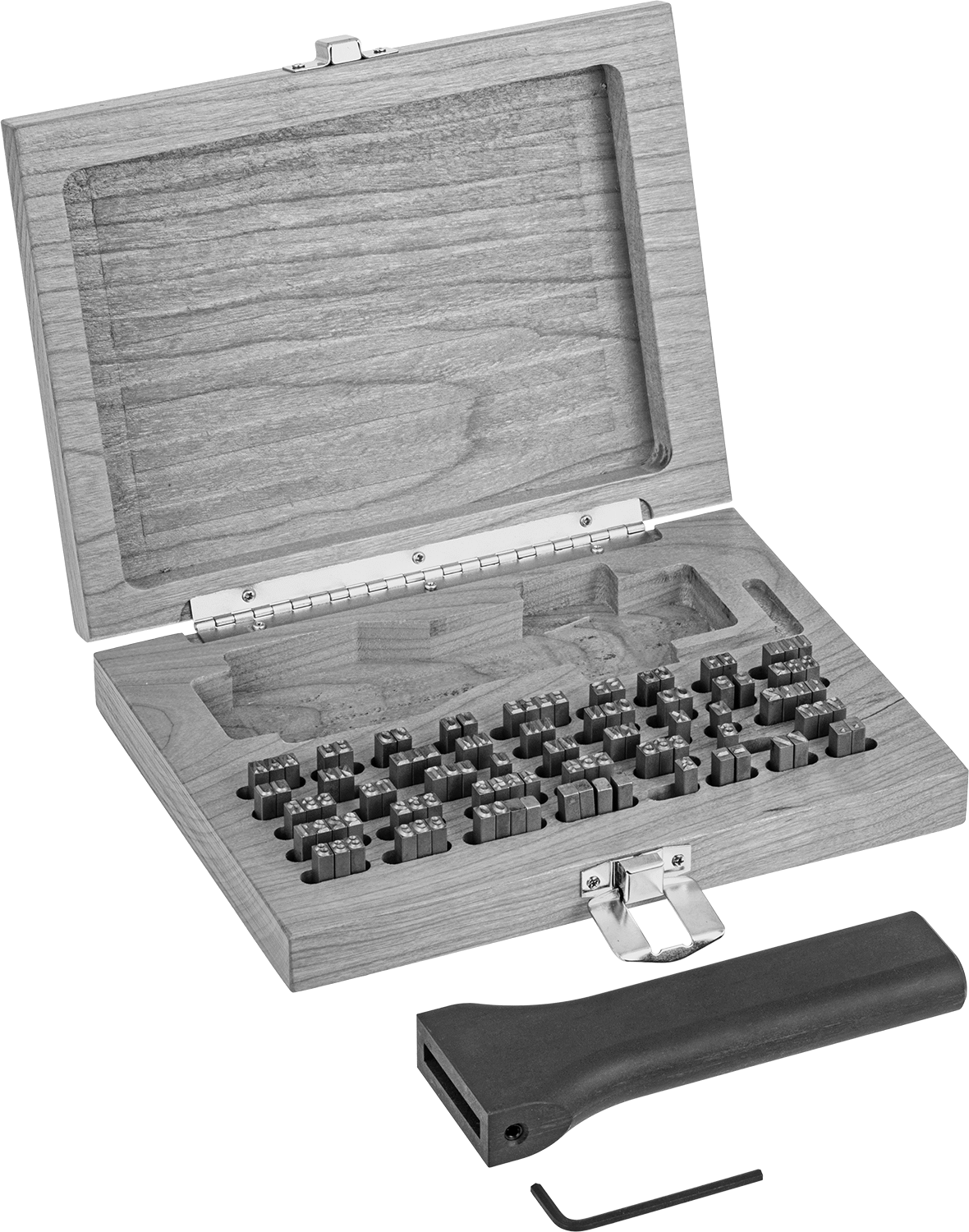 Maksimum Rockwell Sertliği C30 için Metal Tip Damga, 1/16" Karakter Yüksekliği
