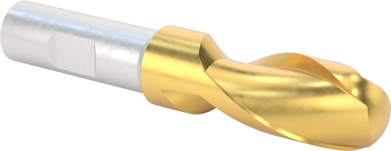 TiN Kaplamalı Yüksek Hızlı Çelik Küresel Uçlu Freze, 5/8" Freze Çapı, 3-3/8" Toplam Uzunluk