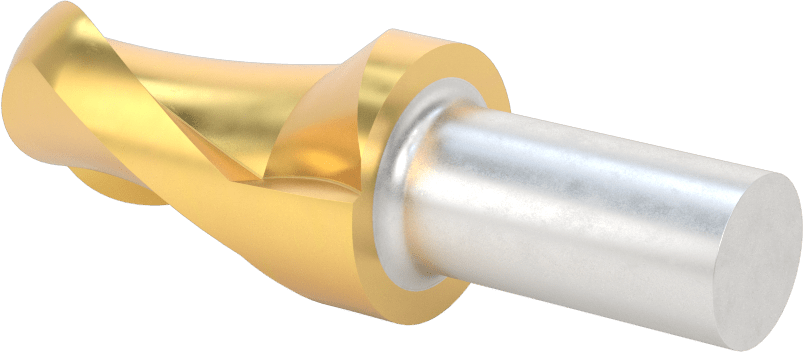 TiN Kaplamalı Yüksek Hızlı Çelik Küresel Uçlu Freze, 1-1/4" Freze Çapı, 3-7/8" Toplam Uzunluk